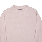 AMERICAN EAGLE Womens Pink Plain Cotton Blend Chunky Knit Crew Neck Jumper XL