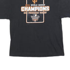 ALSTYLE Mens Black San Francisco Giants World Series Champions T-Shirt L Short