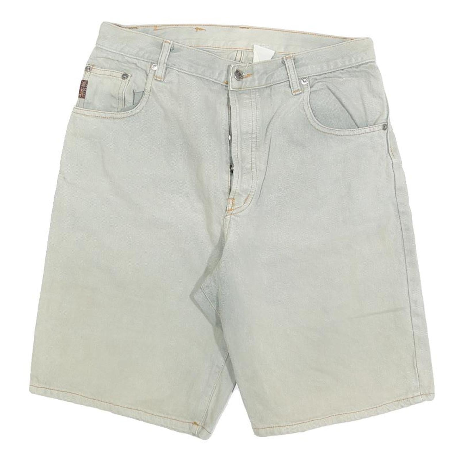 GUIBOR Mens Shorts Light Grey Cotton Blend Casual M W30 Comfortable Pockets