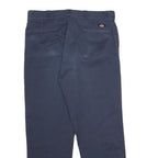 DICKIES Mens Classic Navy Blue Trousers W38 L32 Zip Closure Straight Leg
