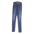 LEVI'S 710 Womens Slim Blue Denim Medium Wash Jeans W24 L31 Stretch Skinny