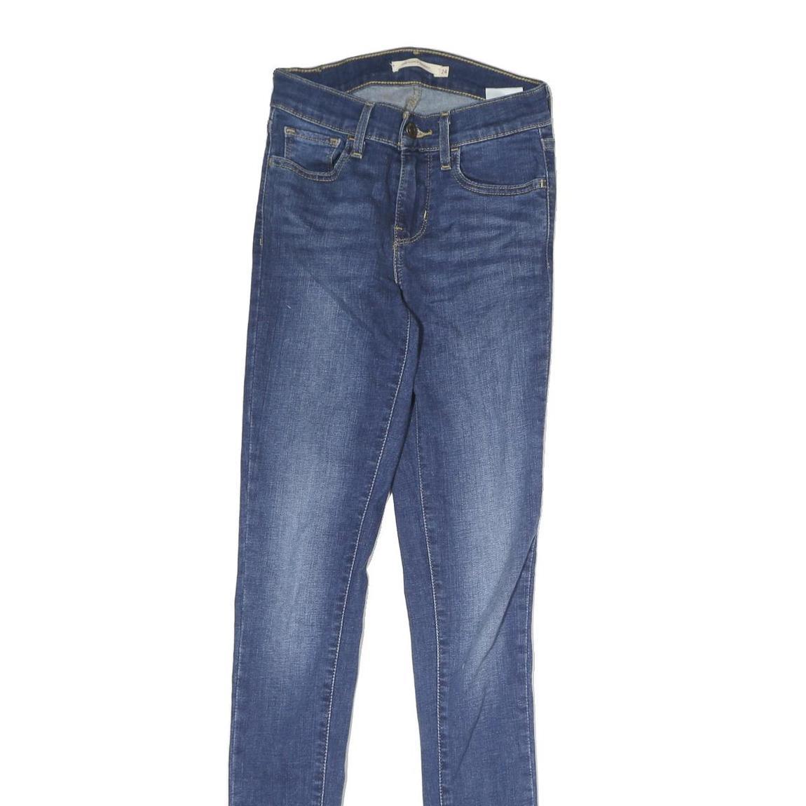 LEVI'S 710 Womens Slim Blue Denim Medium Wash Jeans W24 L31 Stretch Skinny