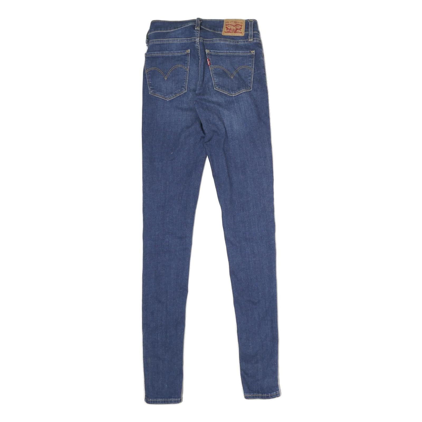 LEVI'S 710 Womens Slim Blue Denim Medium Wash Jeans W24 L31 Stretch Skinny