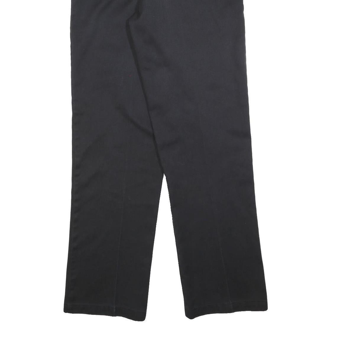 DICKIES Mens Cotton Blend Black Relaxed Straight Trousers W33 L34 Workwear