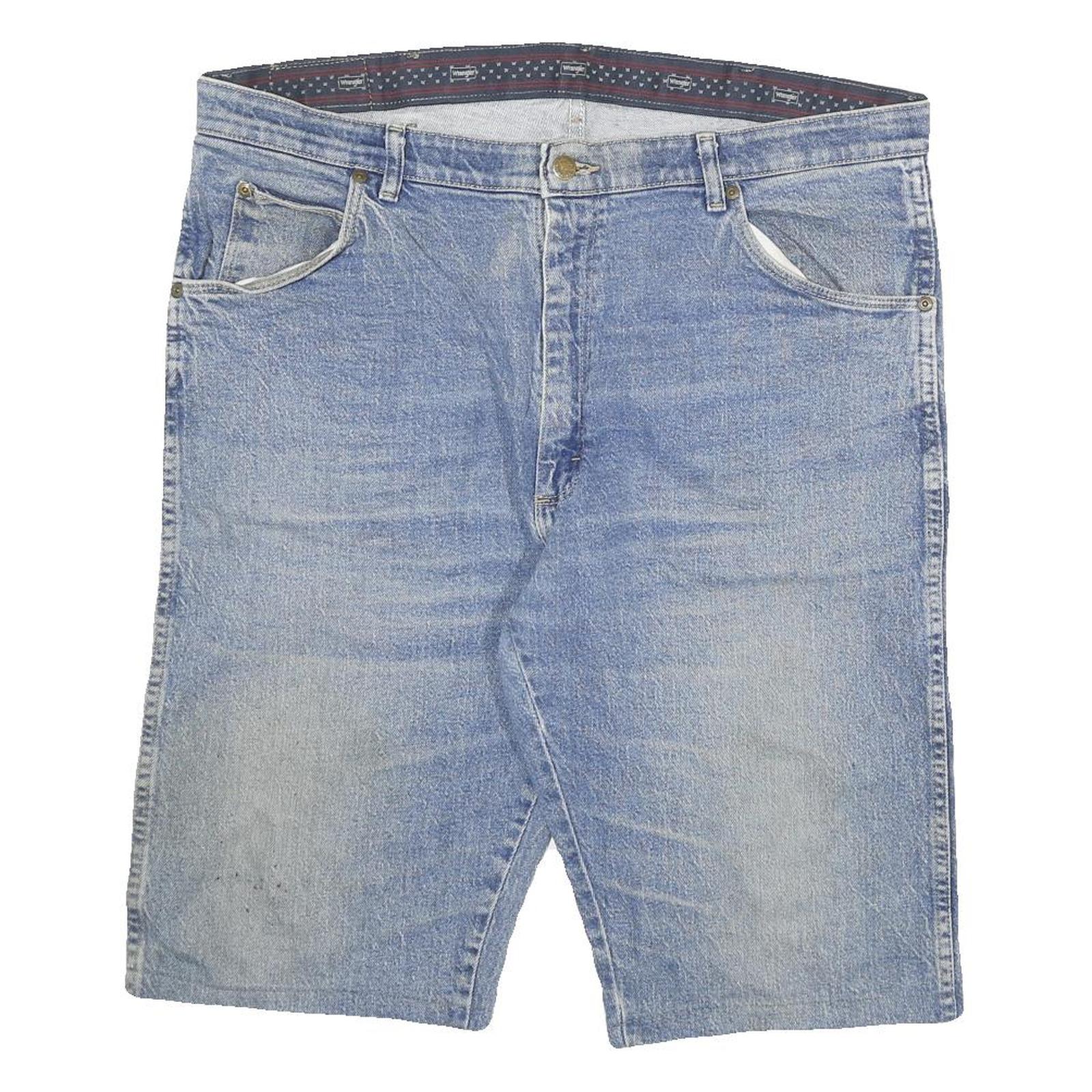 WRANGLER Mens Shorts Blue Denim Classic 2XL W38 Cotton Blend Casual
