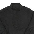CALVIN KLEIN Mens Black Bomber Jacket L Polyester Plain Zip Closure Casual