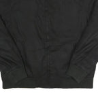 CALVIN KLEIN Mens Black Bomber Jacket L Polyester Plain Zip Closure Casual