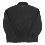 CALVIN KLEIN Mens Black Bomber Jacket L Polyester Plain Zip Closure Casual