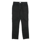 PEUTEREY Womens Cotton Blend Black Regular Fit Straight Trousers W26 L27