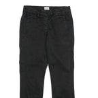 PEUTEREY Womens Cotton Blend Black Regular Fit Straight Trousers W26 L27