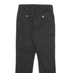 PEUTEREY Womens Cotton Blend Black Regular Fit Straight Trousers W26 L27