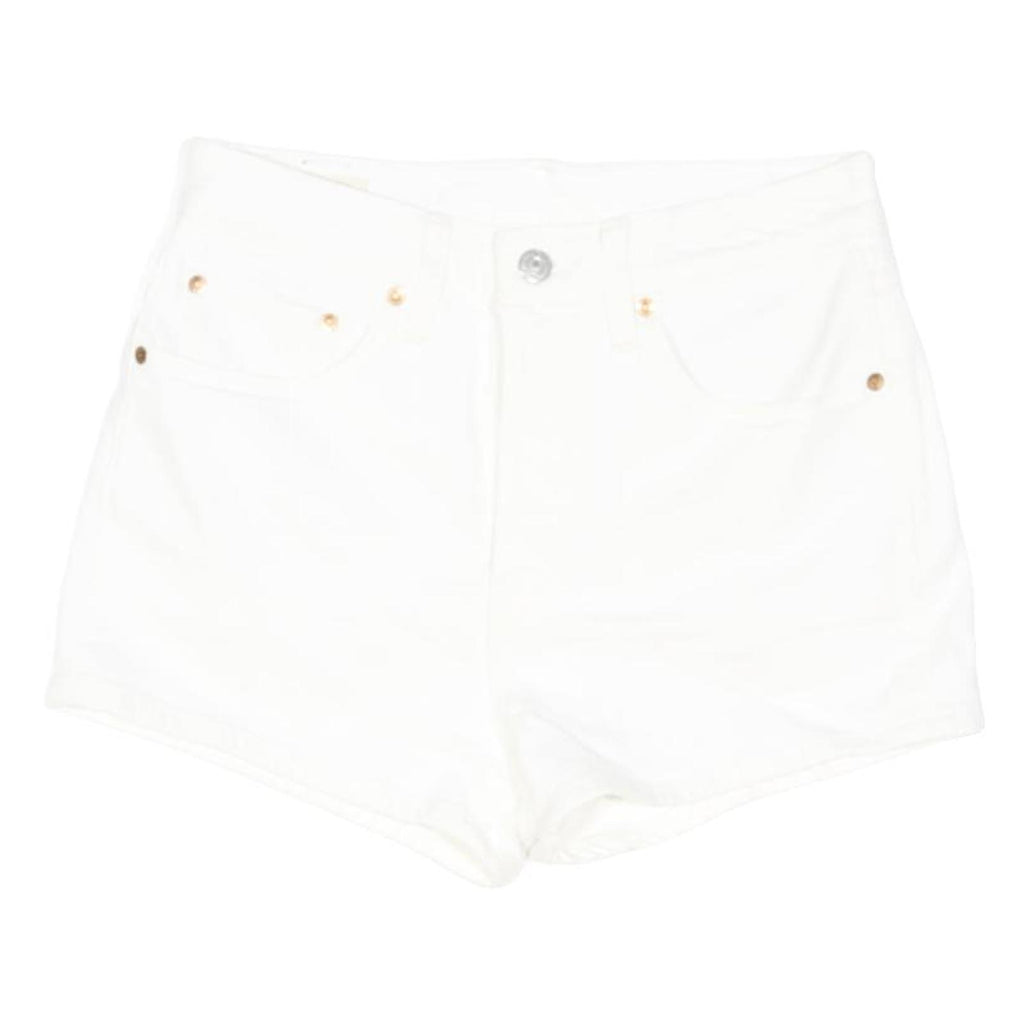 LEVI'S Womens White Casual Denim Shorts XS W28 Classic Fit Summer Essential