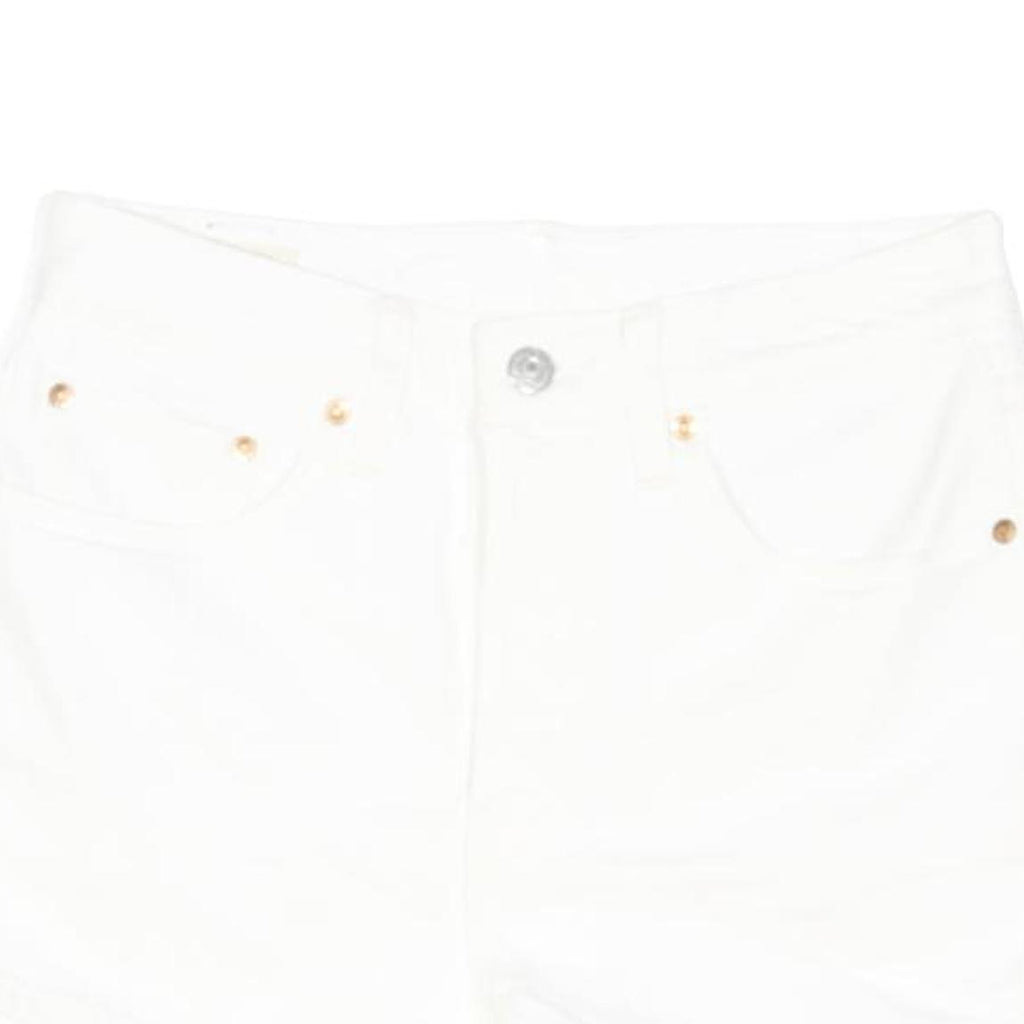 LEVI'S Womens White Casual Denim Shorts XS W28 Classic Fit Summer Essential