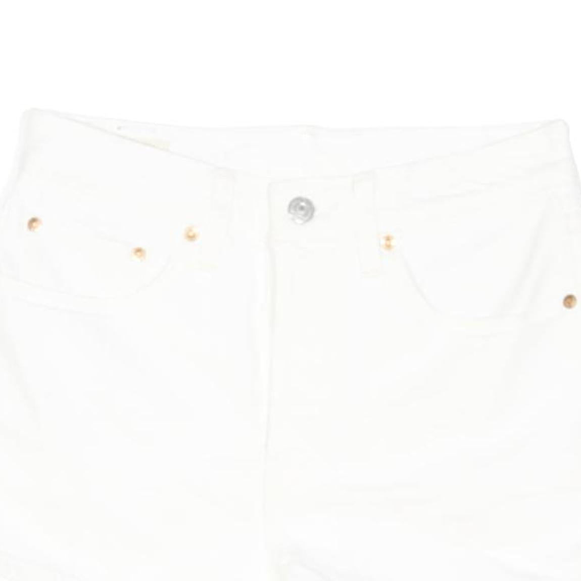 LEVI'S Womens White Casual Denim Shorts XS W28 Classic Fit Summer Essential