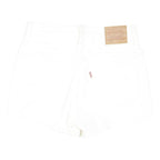 LEVI'S Womens White Casual Denim Shorts XS W28 Classic Fit Summer Essential