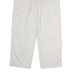 CHAPS Mens Cotton Classic White Trousers W36 L30 Zip Closure Casual