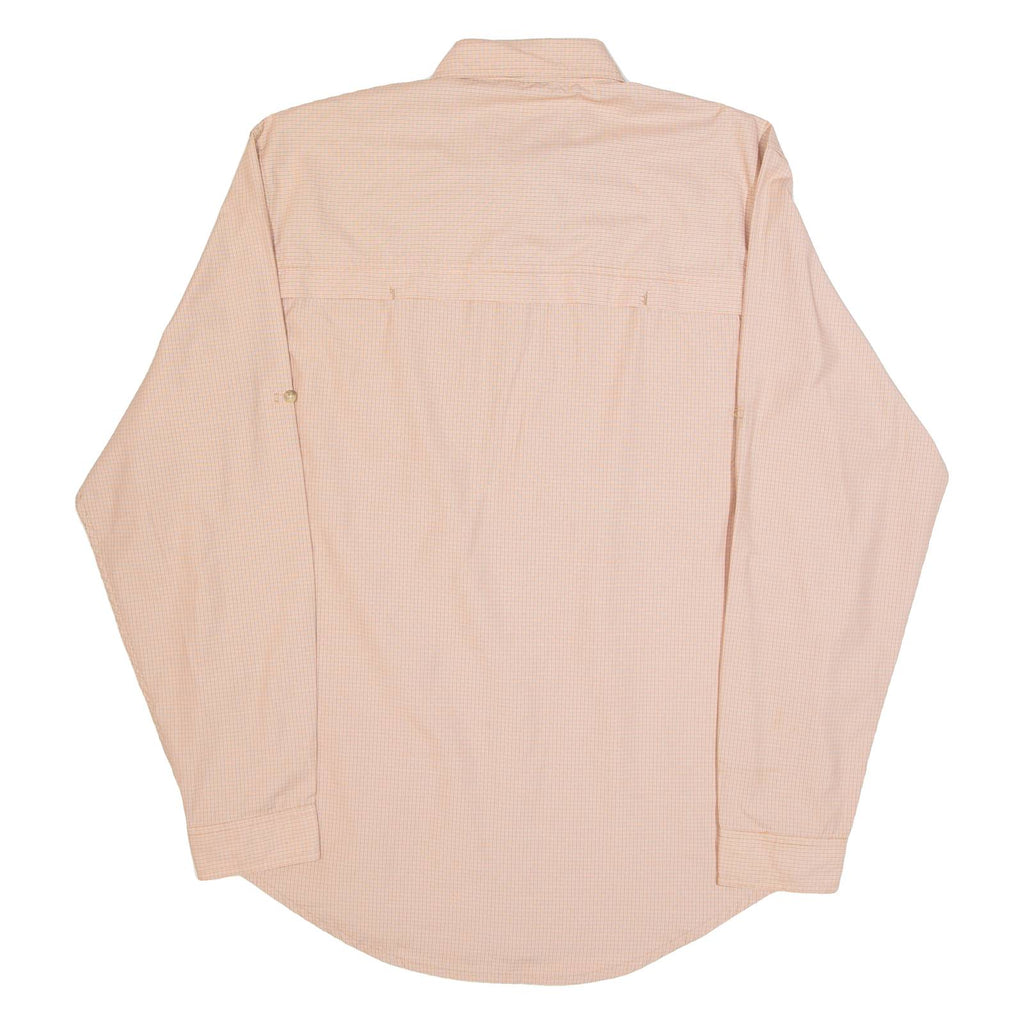 TIMBERLAND TURBO-DRY Mens Shirt Orange Check Long Sleeve M