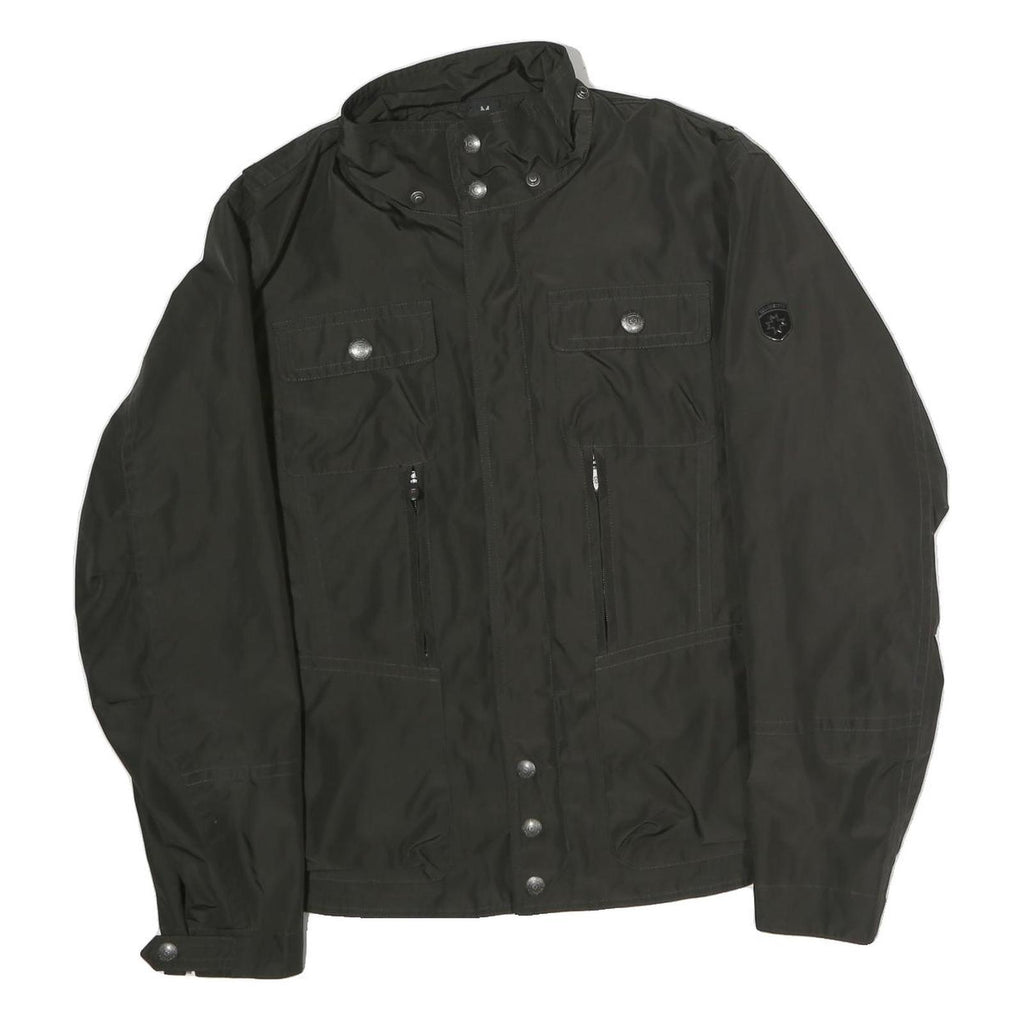 WELLENSTEYN Womens Black Jacket M Polyester Zip Plain Lightweight Casual