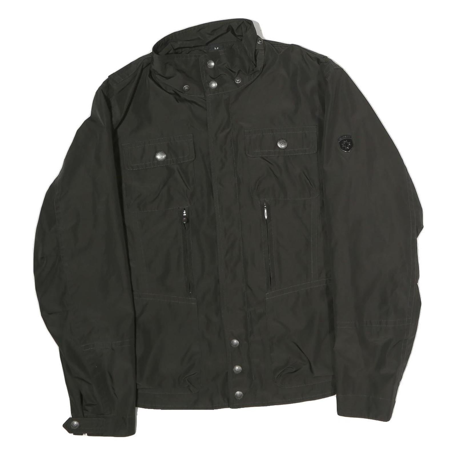 WELLENSTEYN Womens Black Jacket M Polyester Zip Plain Lightweight Casual