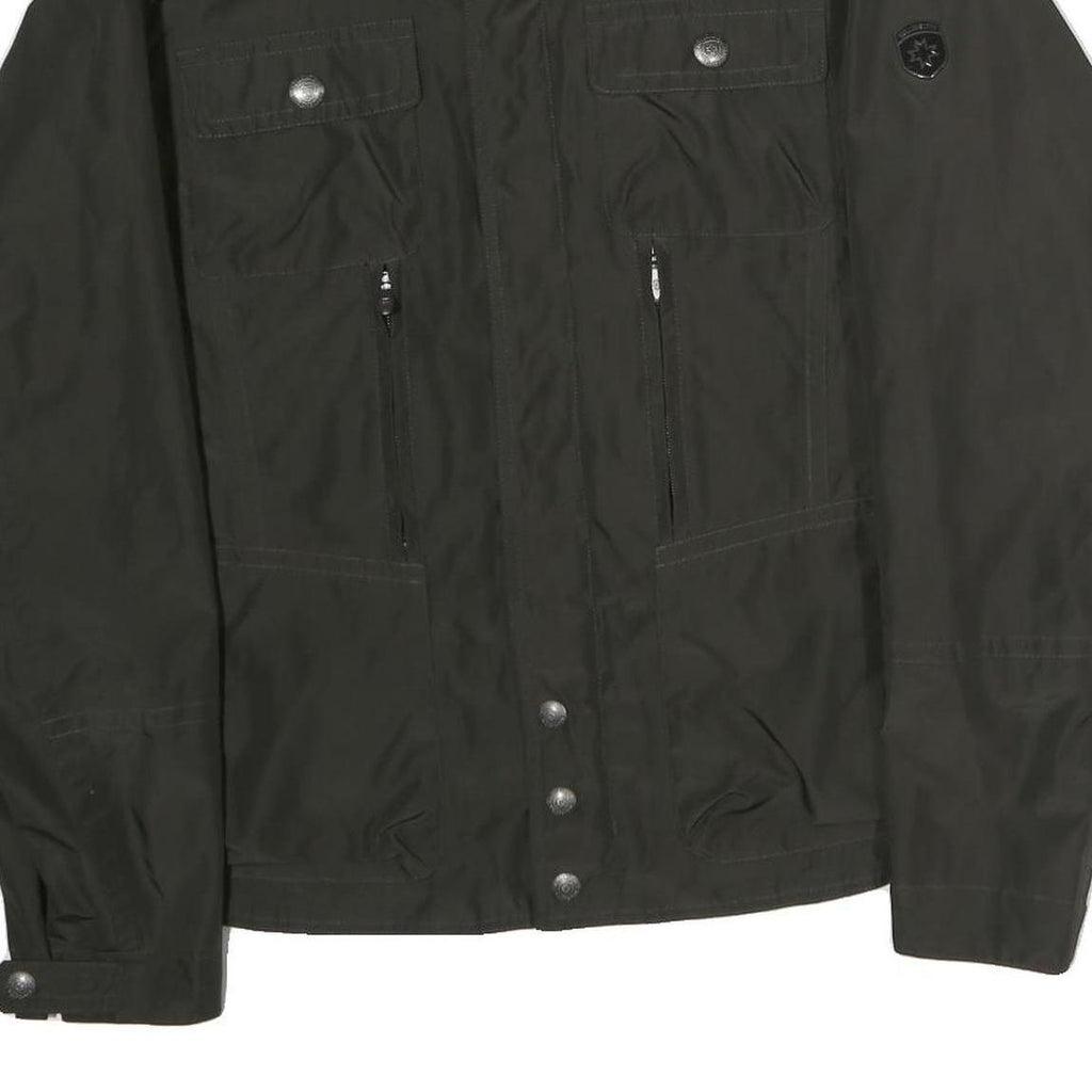 WELLENSTEYN Womens Black Jacket M Polyester Zip Plain Lightweight Casual