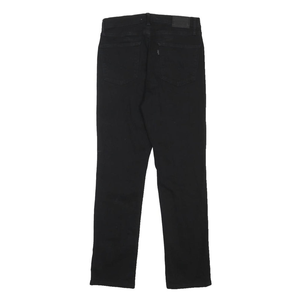 LEVI'S 724 BIG E Womens Regular Black Skinny Denim Raw W29 L30 Zip Cotton Blend