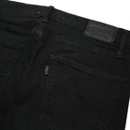 LEVI'S 724 BIG E Womens Regular Black Skinny Denim Raw W29 L30 Zip Cotton Blend