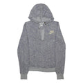 NIKE Womens Grey Patterned Pullover Hoodie M Cotton Blend