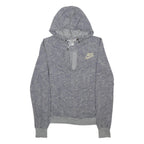 NIKE Womens Grey Patterned Pullover Hoodie M Cotton Blend