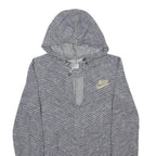 NIKE Womens Grey Patterned Pullover Hoodie M Cotton Blend