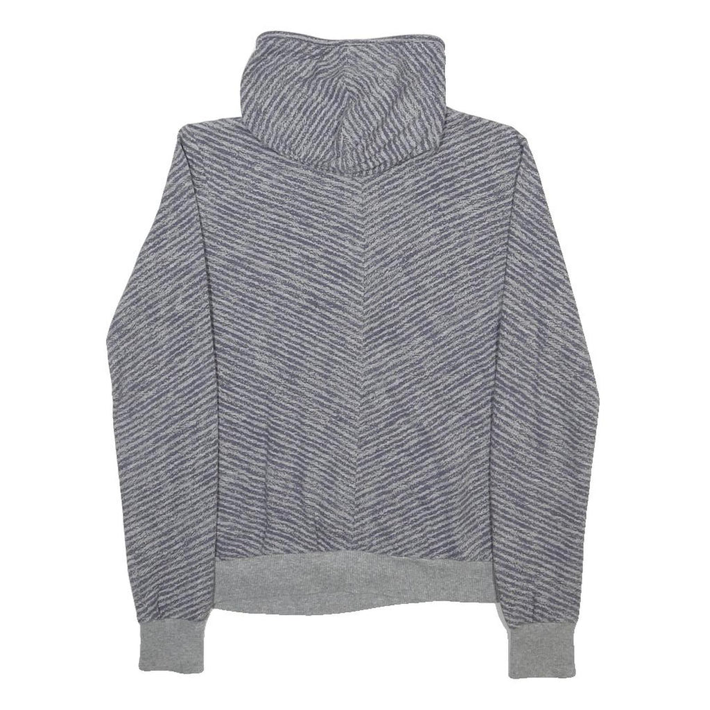 NIKE Womens Grey Patterned Pullover Hoodie M Cotton Blend