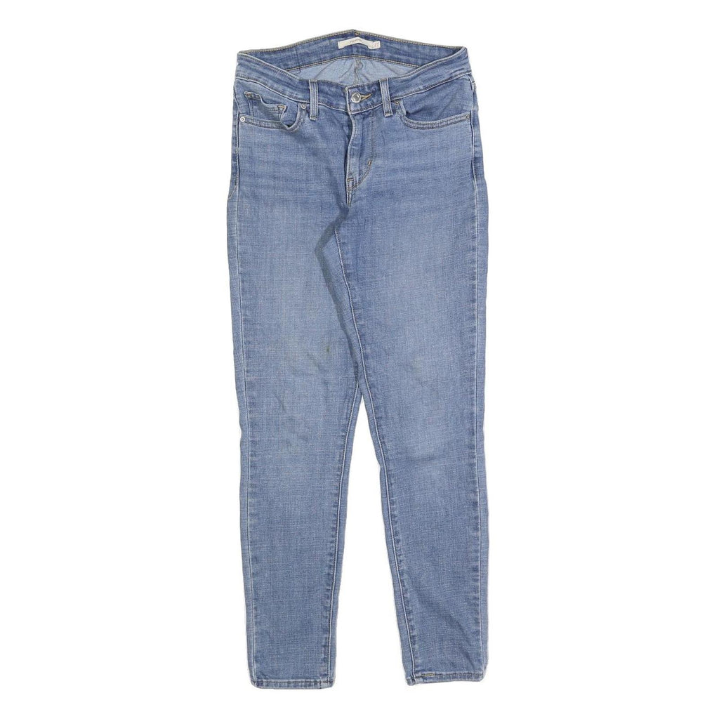 LEVI'S 711 Womens Slim Blue Denim Medium Wash W27 L28 Slim Fit Zip Jeans