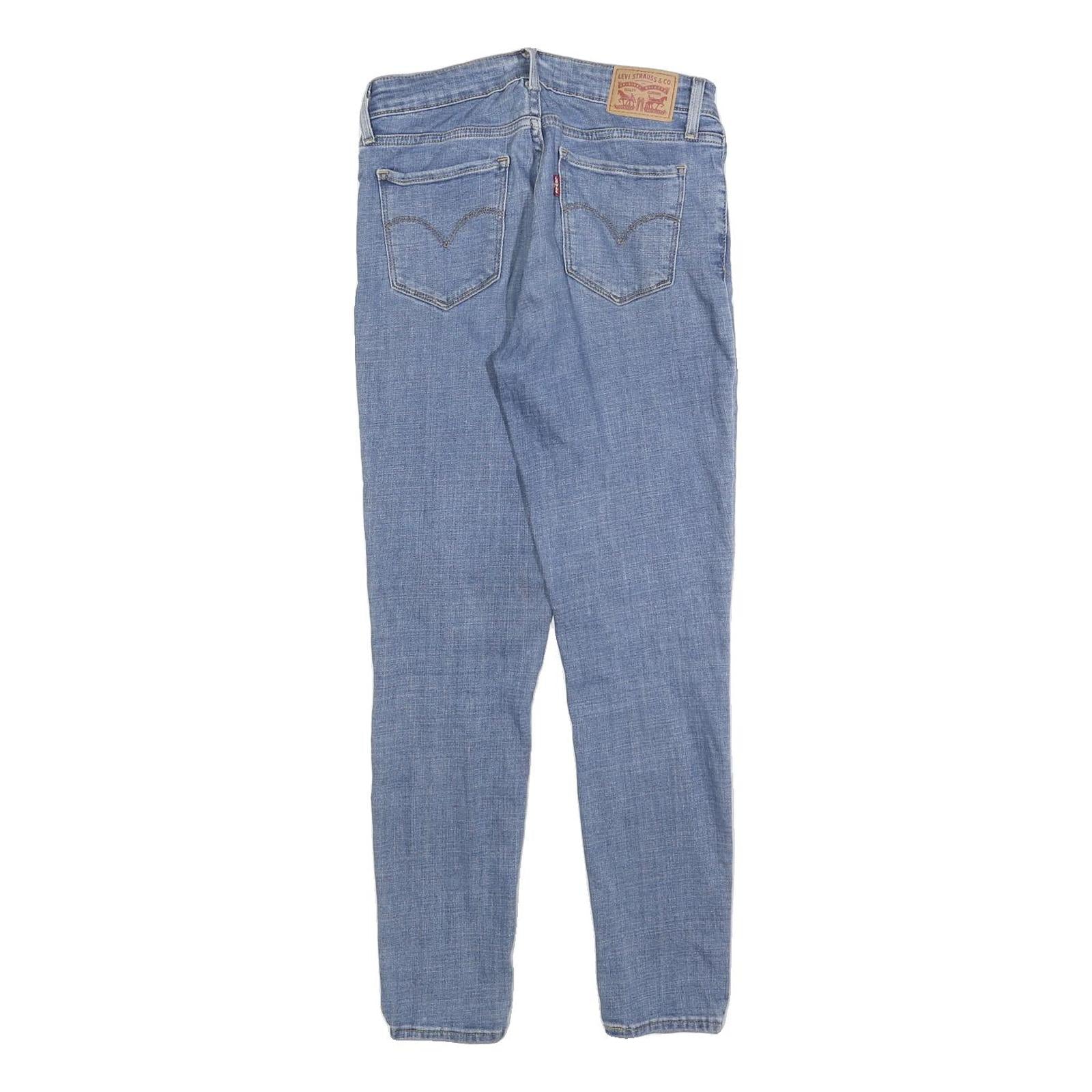 LEVI'S 711 Womens Slim Blue Denim Medium Wash W27 L28 Slim Fit Zip Jeans