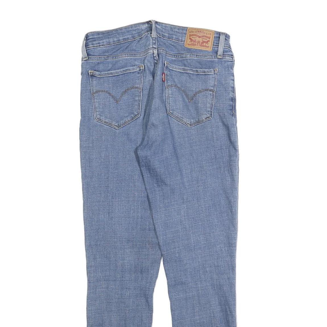 LEVI'S 711 Womens Slim Blue Denim Medium Wash W27 L28 Slim Fit Zip Jeans