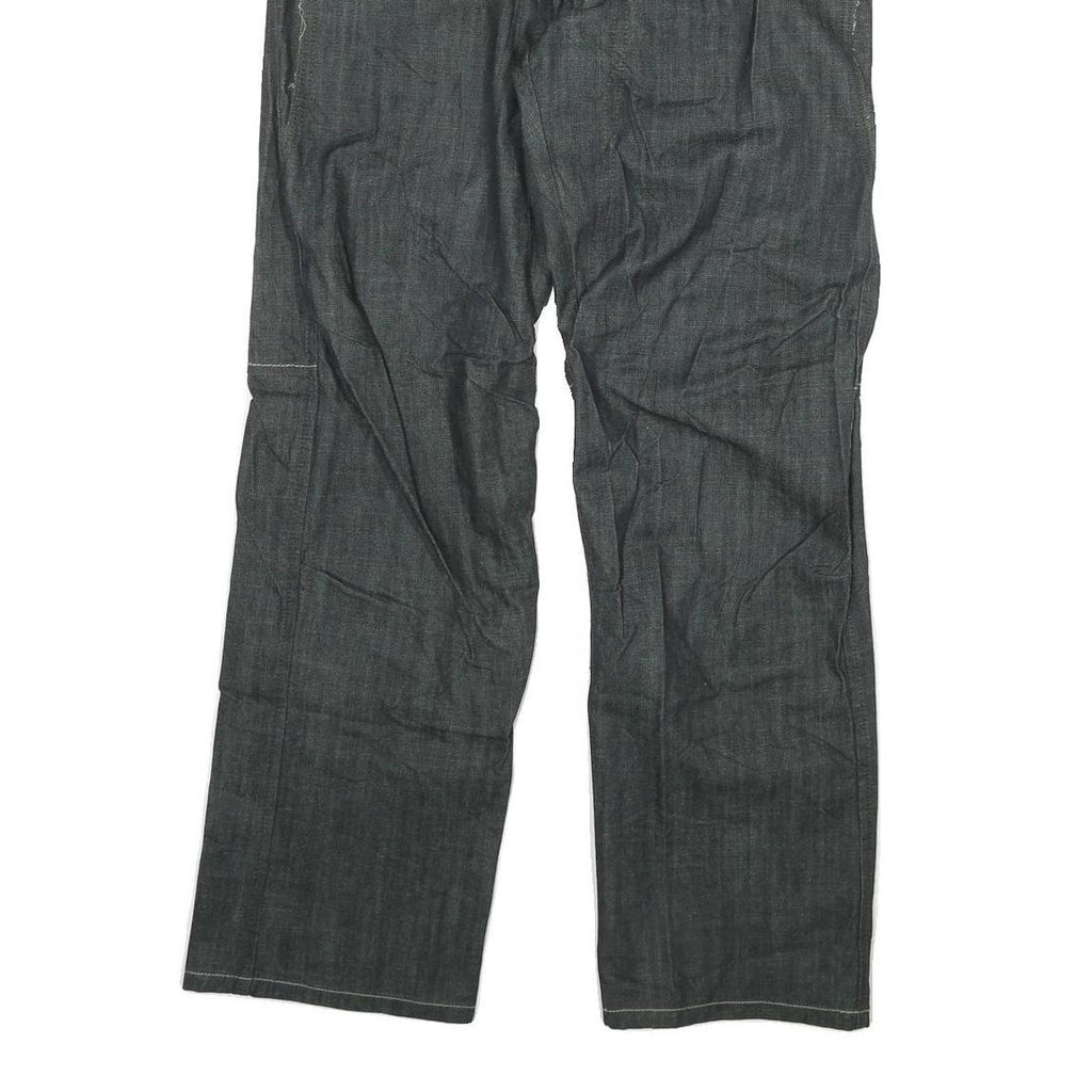 Womens Relaxed Fit Blue Jeans Cotton Blend Button W34 L32 Casual Comfortable