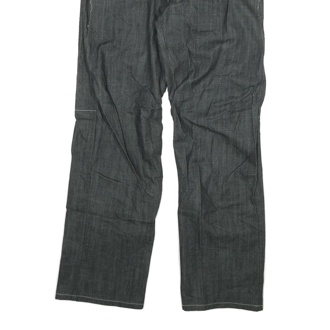 Womens Relaxed Fit Blue Jeans Cotton Blend Button W34 L32 Casual Comfortable