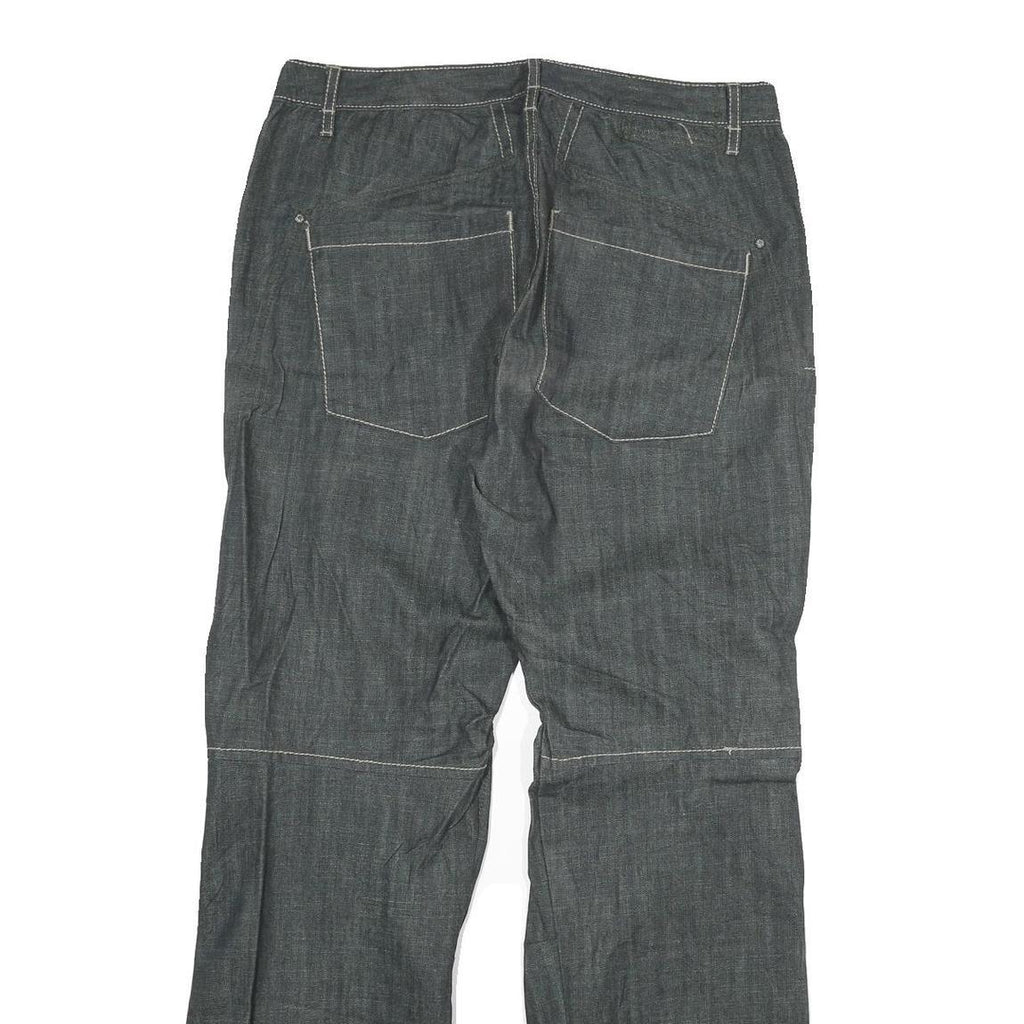 Womens Relaxed Fit Blue Jeans Cotton Blend Button W34 L32 Casual Comfortable