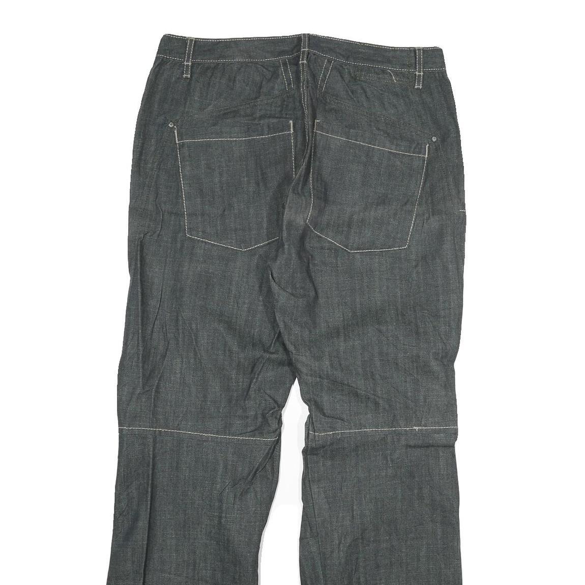 Womens Relaxed Fit Blue Jeans Cotton Blend Button W34 L32 Casual Comfortable