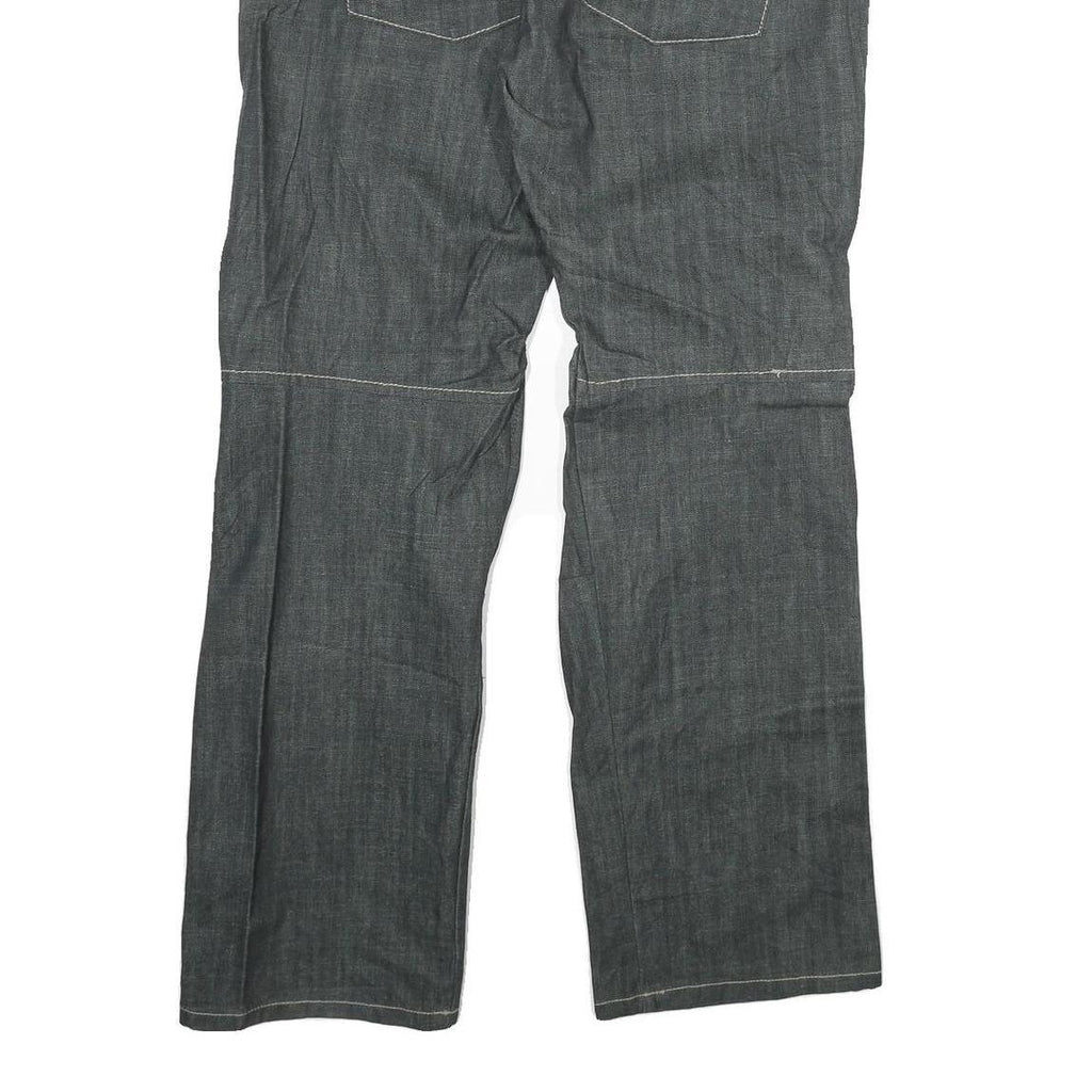 Womens Relaxed Fit Blue Jeans Cotton Blend Button W34 L32 Casual Comfortable