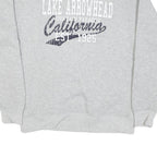 TEEMAX Mens Grey Lake Arrowhead California Cotton Blend Sweatshirt M Casual Crew