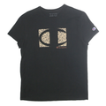 CHAMPION Womens Black Graphic T-Shirt M Short Sleeve Crew Neck Cotton