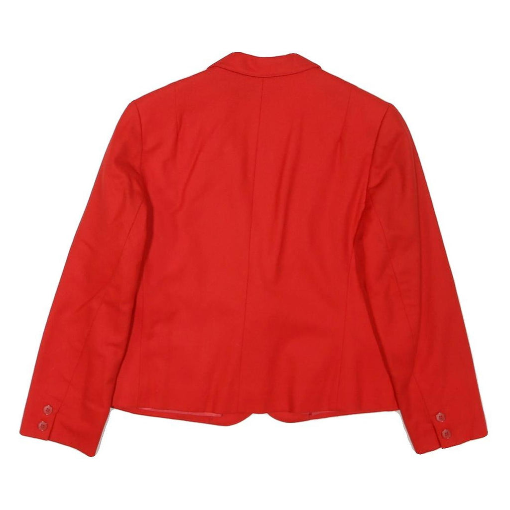 PENDLETON Womens Red Wool Blazer Jacket M Button Plain Classic Tailored