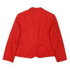 PENDLETON Womens Red Wool Blazer Jacket M Button Plain Classic Tailored