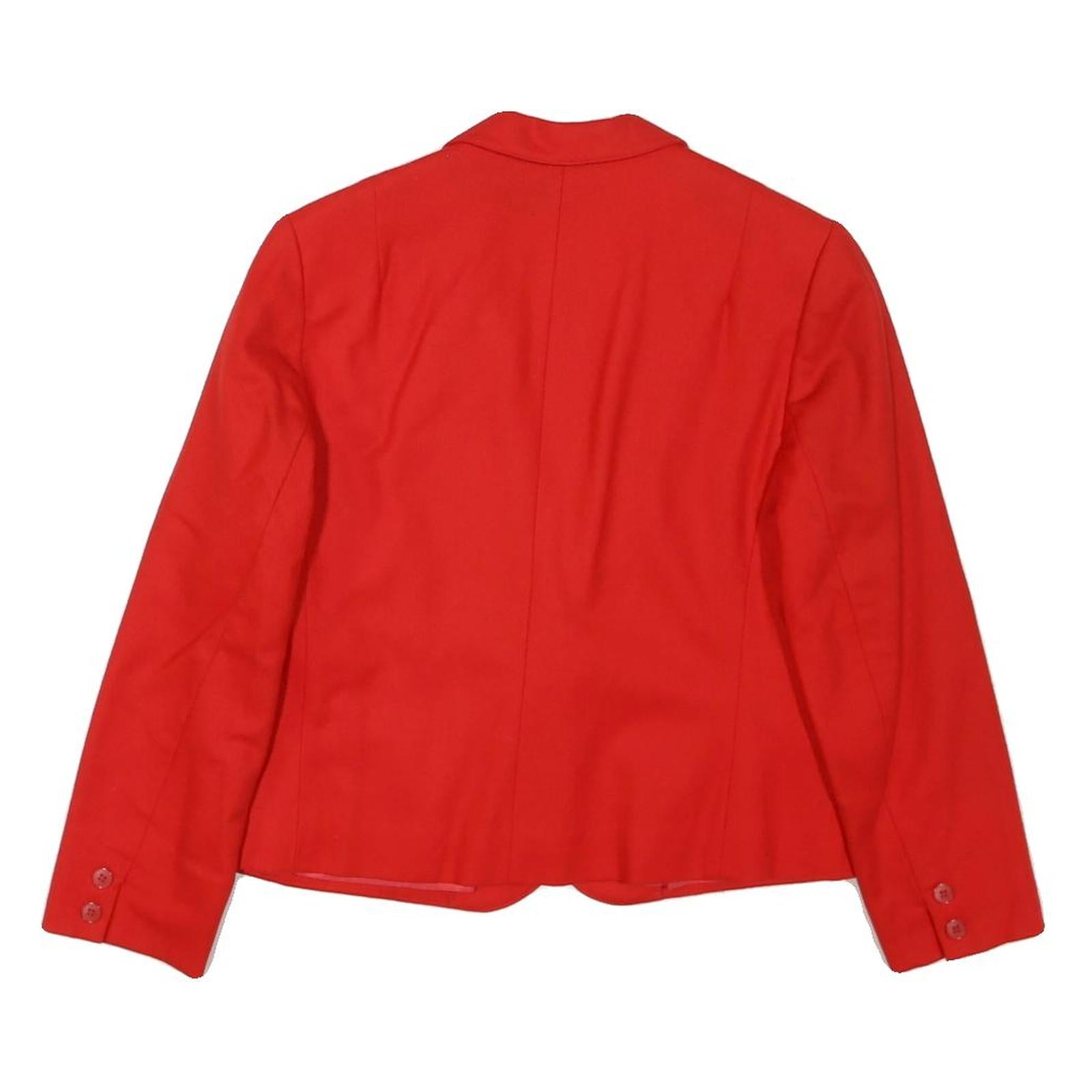 PENDLETON Womens Red Wool Blazer Jacket M Button Plain Classic Tailored