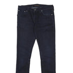 NUDIE JEANS Mens Slim Skinny Denim Dark W29 L32 Zip Cotton Blend Comfort