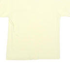 LACOSTE Mens Cream Short Sleeve Plain Polo Shirt S Cotton Blend Casual