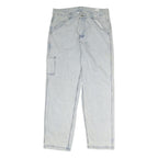 PSO BRAND Mens Jeans Light Blue Regular Straight Denim Rinse W37 L31 Casual