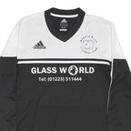 ADIDAS Mens Black & White Football Club Long Sleeve V-Neck Jersey M Sportswear