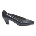 BALLY Womens Black Leather Court Shoes UK 4.5 Elegant Comfortable Classic