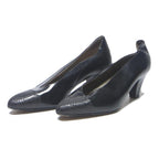 BALLY Womens Black Leather Court Shoes UK 4.5 Elegant Comfortable Classic