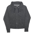 NIKE Womens Charcoal Grey Track Jacket M Cotton Blend Plain Zip Up Sportswear